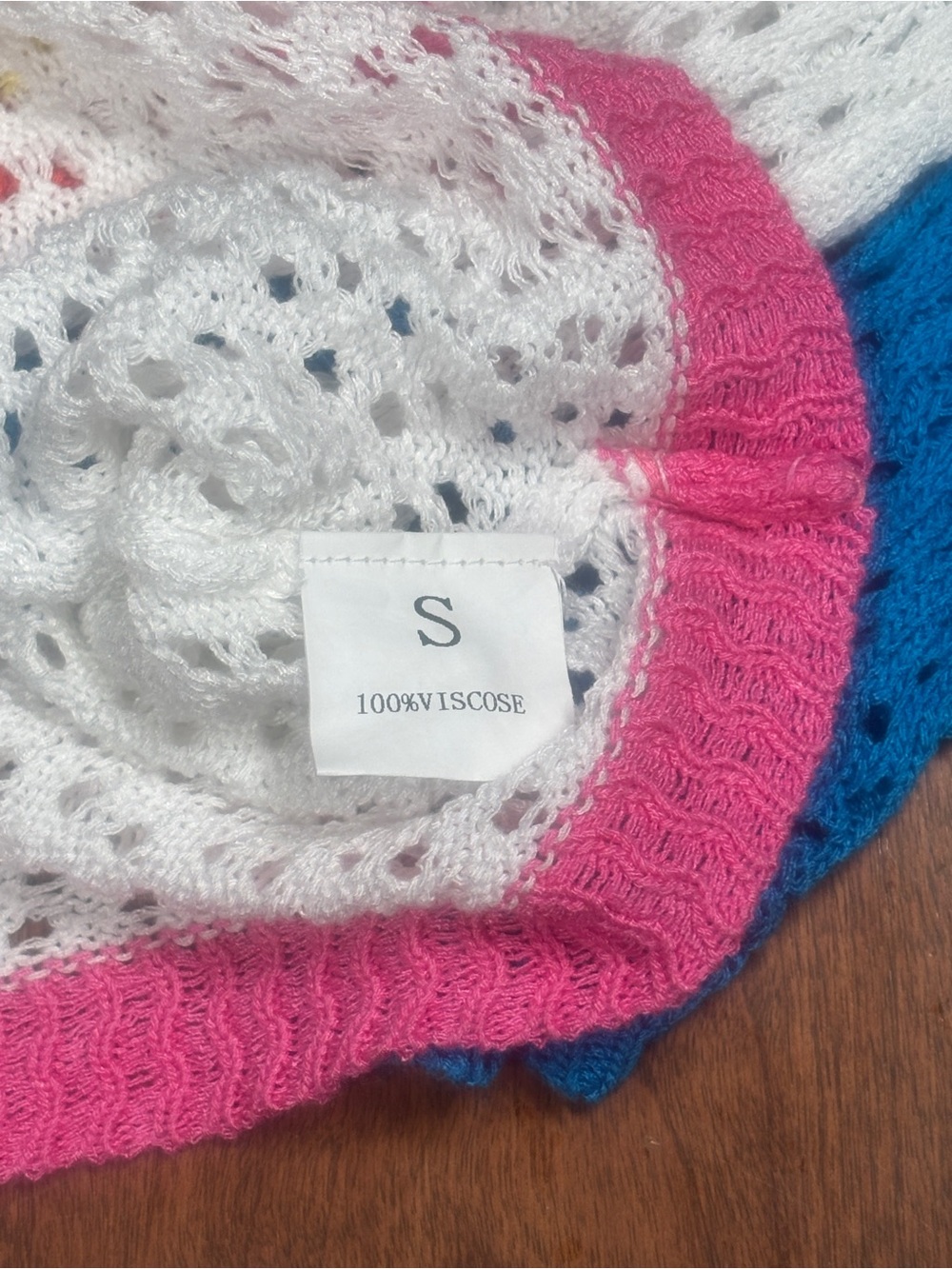 Colorblock Open-Knit Cropped Sweater - Multicolor - Picture 5 of 8